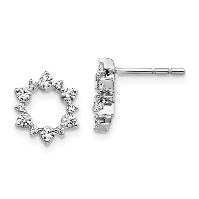 14k White Gold Diamond Fancy Sunburst EarringsWBCEM3704040WA WB Choice Jewelry Earrings 14k White Gold Diamond Fancy Sunburst EarringsWBCEM3704040WA WB Choice Jewelry Earrings