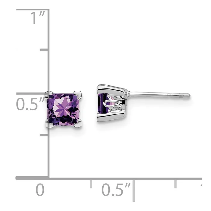 14k White Gold Square Amethyst EarringsWBCEM7102AMW WB Choice Jewelry Earrings 14k White Gold Square Amethyst EarringsWBCEM7102AMW WB Choice Jewelry Earrings