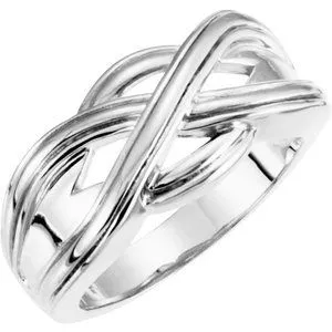 14K White WovenDesign Band50211259523PSTWBC WB Choice Jewelry Rings