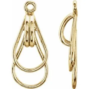 14K Yellow Freeform Earring Jackets8779033PSTWBC WB Choice Jewelry Earrings 14K Yellow Freeform Earring Jackets8779033PSTWBC WB Choice Jewelry Earrings