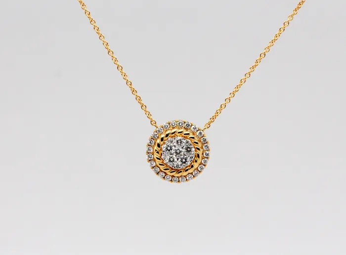 18KY 51 Cttw Diamond Necklace PINK DIAMOND INC Necklaces