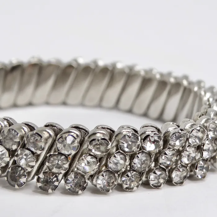 Bracelets 1980s Swarovski Crystal Adjustable Bracelet Vintage by Misty