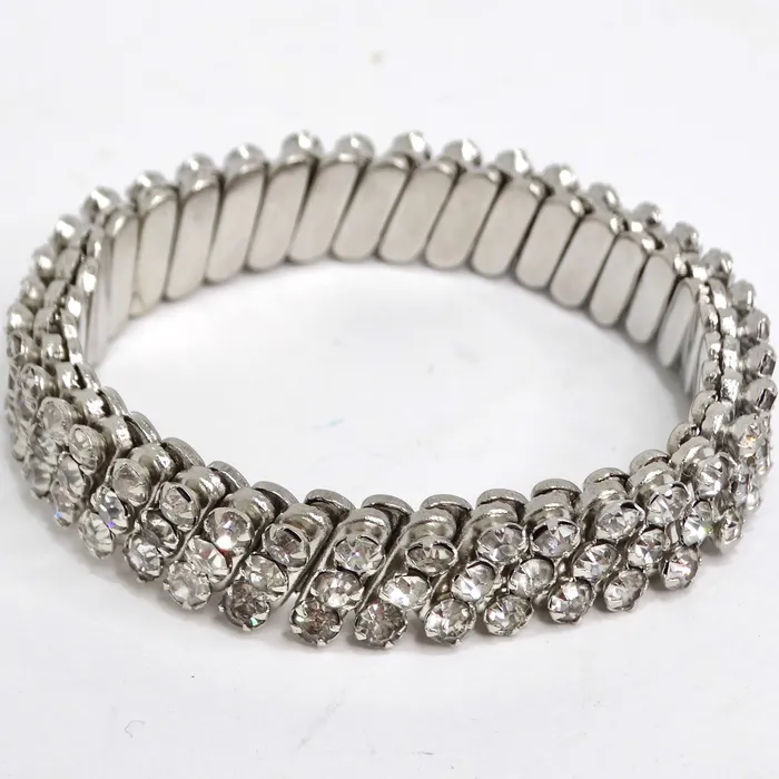 Bracelets 1980s Swarovski Crystal Adjustable Bracelet Vintage by Misty