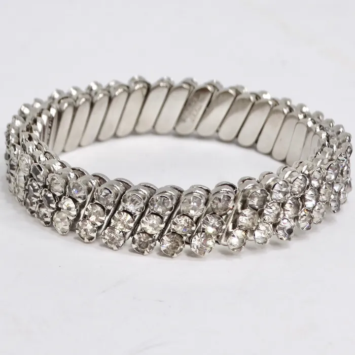 Bracelets 1980s Swarovski Crystal Adjustable Bracelet Vintage by Misty