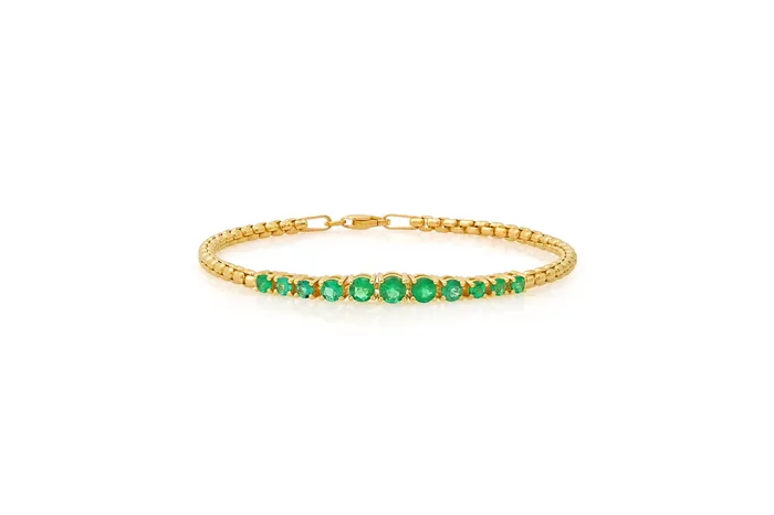 Bracelets Shylee Rose Jewelry Graduated Emerald Bracelet