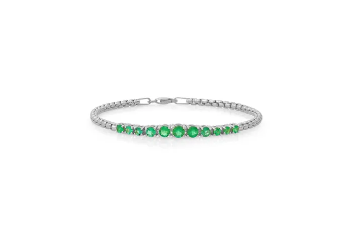 Bracelets Shylee Rose Jewelry Graduated Emerald Bracelet