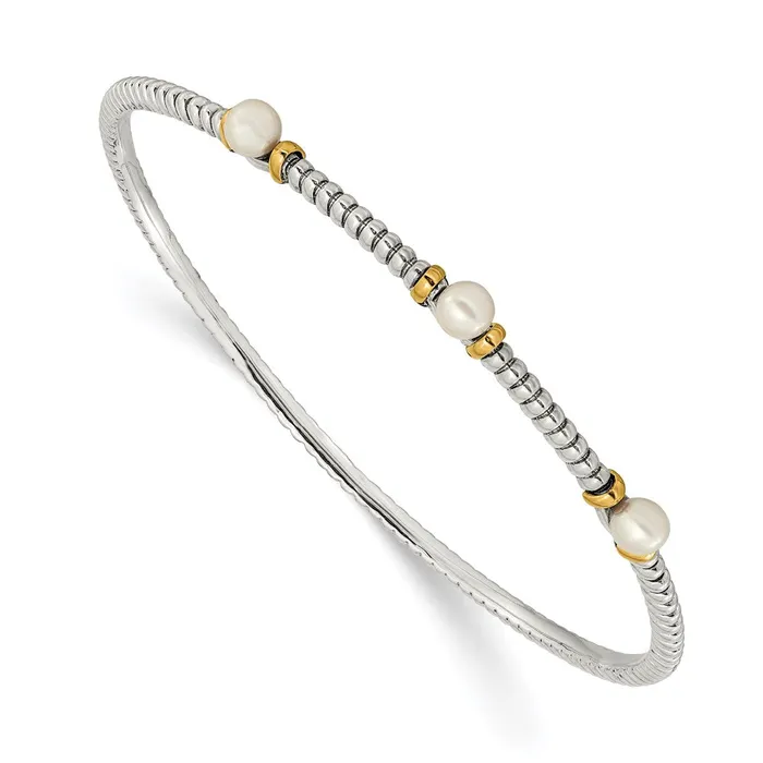 Bracelets Sterling Silver w14k 45mm FW Cultured Button Pearl Bangle BraceletWBCQTC172 WB Choice Jewelry Bracelets Sterling Silver w14k 45mm FW Cultured Button Pearl Bangle BraceletWBCQTC172 WB Choice Jewelry