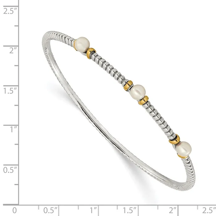 Bracelets Sterling Silver w14k 45mm FW Cultured Button Pearl Bangle BraceletWBCQTC172 WB Choice Jewelry Bracelets Sterling Silver w14k 45mm FW Cultured Button Pearl Bangle BraceletWBCQTC172 WB Choice Jewelry