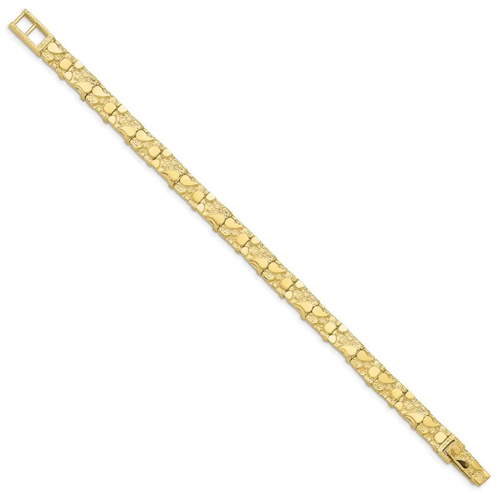 Bracelets WB Choice Jewelry 10k 70mm NUGGET BraceletWBC10N78 Bracelets WB Choice Jewelry 10k 70mm NUGGET BraceletWBC10N78
