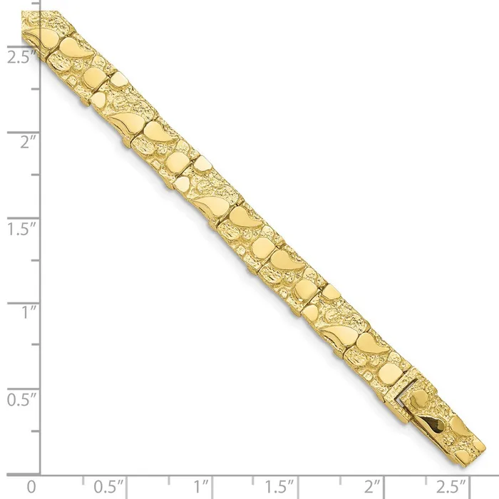 Bracelets WB Choice Jewelry 10k 70mm NUGGET BraceletWBC10N78 Bracelets WB Choice Jewelry 10k 70mm NUGGET BraceletWBC10N78