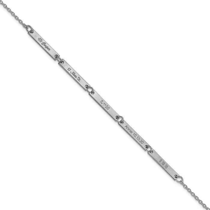Bracelets WB Choice Jewelry 10KW Brushed 5 Station BraceletWBC10XNA11805W Bracelets WB Choice Jewelry 10KW Brushed 5 Station BraceletWBC10XNA11805W