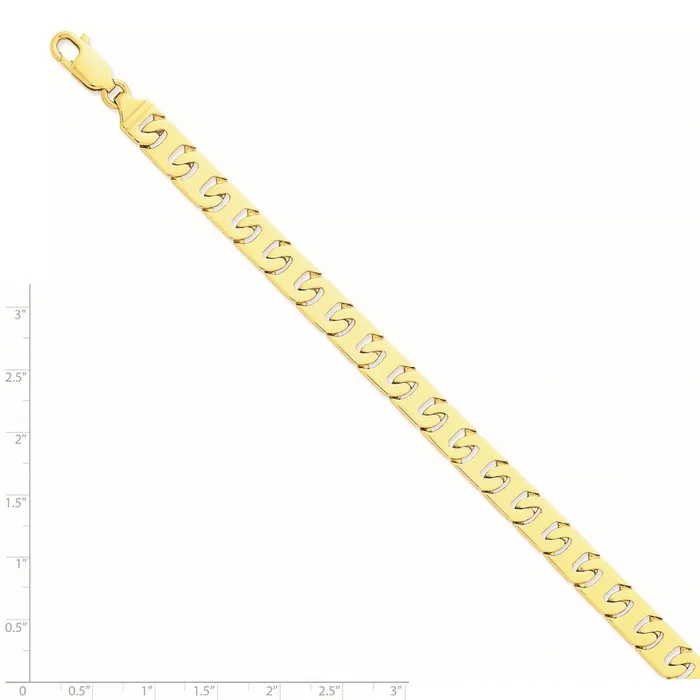Bracelets WB Choice Jewelry 14k 83mm Handpolished Fancy Link BraceletWBCLK1729 Bracelets WB Choice Jewelry 14k 83mm Handpolished Fancy Link BraceletWBCLK1729