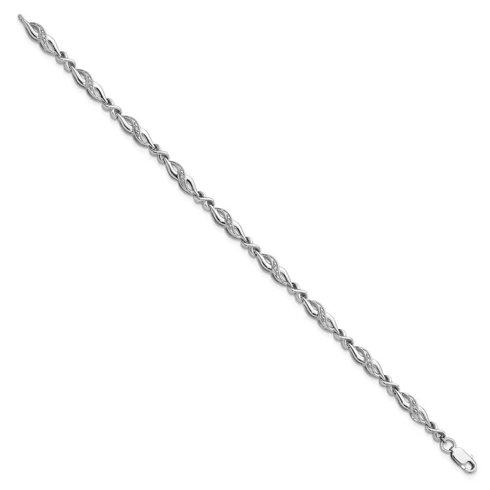 Bracelets WB Choice Jewelry Sterling Silver Rhodiumplated Diam BraceletWBCQDX1167 Bracelets WB Choice Jewelry Sterling Silver Rhodiumplated Diam BraceletWBCQDX1167