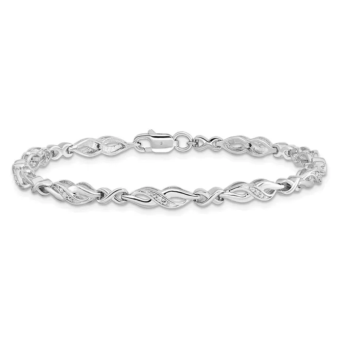Bracelets WB Choice Jewelry Sterling Silver Rhodiumplated Diam BraceletWBCQDX1167 Bracelets WB Choice Jewelry Sterling Silver Rhodiumplated Diam BraceletWBCQDX1167