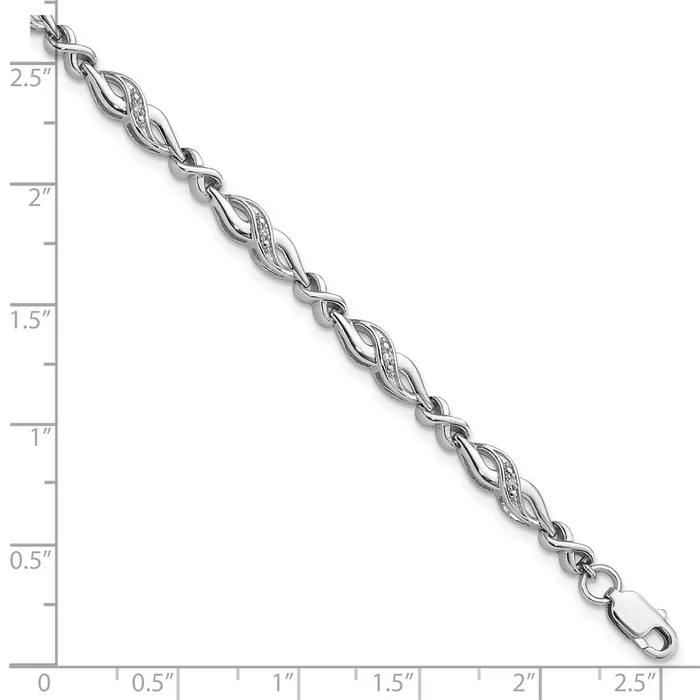 Bracelets WB Choice Jewelry Sterling Silver Rhodiumplated Diam BraceletWBCQDX1167 Bracelets WB Choice Jewelry Sterling Silver Rhodiumplated Diam BraceletWBCQDX1167