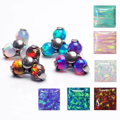 Charm Necklaces Body Clickers Opal Cluster Attachment for 16g