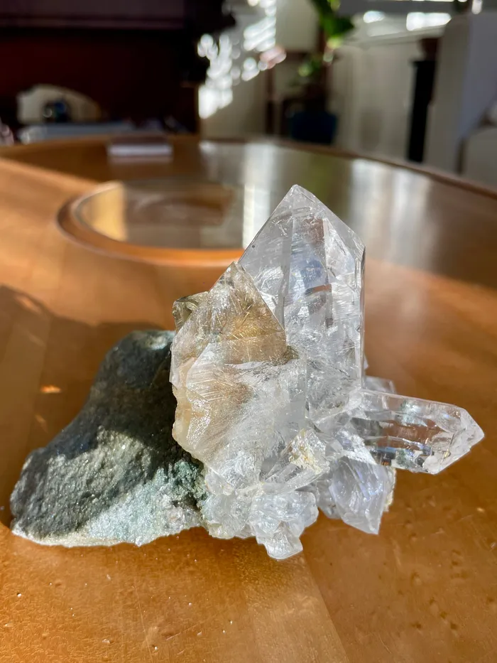 Chlorite and Rutile Samadhi Himalayan Quartz Self Standing Cluster Sugar Studio Crystals Charm Necklaces Chlorite and Rutile Samadhi Himalayan Quartz Self Standing Cluster Sugar Studio Crystals Charm Necklaces