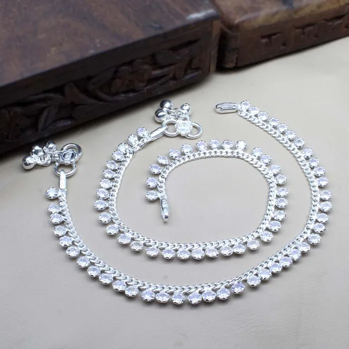 Cute 925 Silver Jewelry Anklets Ankle chain foot baby Bracelet Karizma Jewels Bracelets
