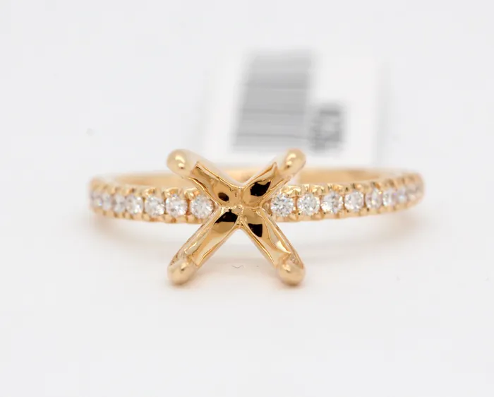 DIAMONDS FOREVER OF USA Rings 14KY 25 Ctw Diamond Semi Mount Ring