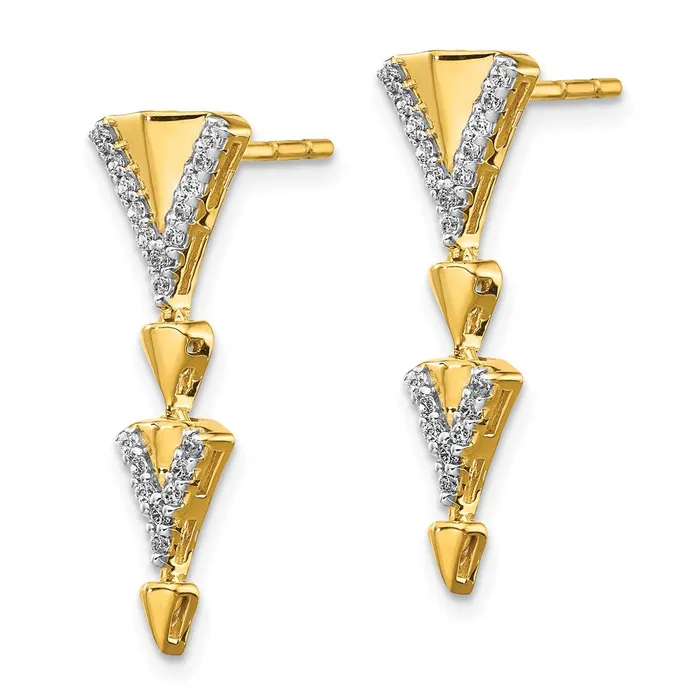 Earrings 14k Diamond Fancy Post Dangle EarringsWBCEM3901020YA WB Choice Jewelry Earrings 14k Diamond Fancy Post Dangle EarringsWBCEM3901020YA WB Choice Jewelry