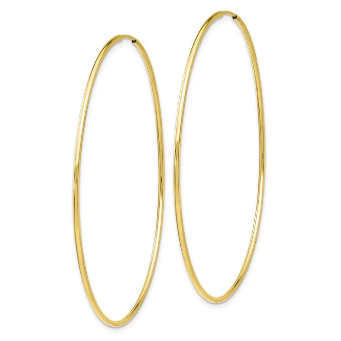 Earrings WB Choice Jewelry 10k Polished Endless Tube Hoop EarringsWBC10T968 Earrings WB Choice Jewelry 10k Polished Endless Tube Hoop EarringsWBC10T968