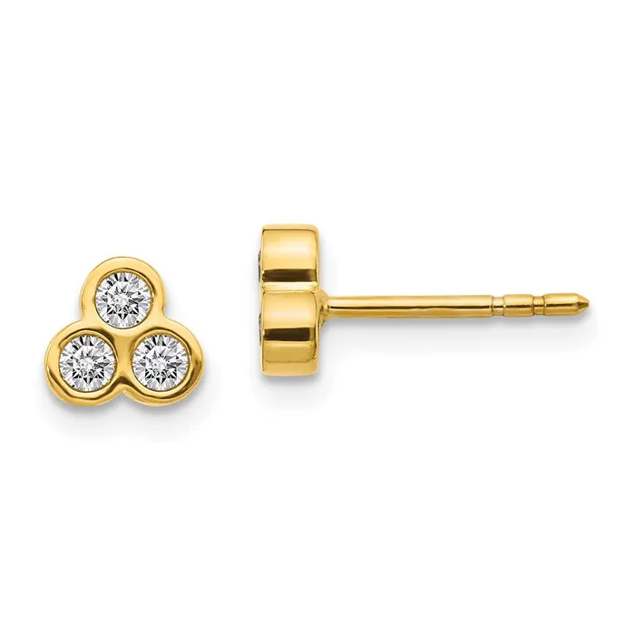 Earrings WB Choice Jewelry 14k 3stone Diamond EarringsWBCEM4179025YA