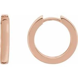 Earrings WB Choice Jewelry 14K Rose 16 mm Hinged Hoop Earrings20172113PSTWBC Earrings WB Choice Jewelry 14K Rose 16 mm Hinged Hoop Earrings20172113PSTWBC