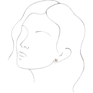 Earrings WB Choice Jewelry 14K Rose Single Initial N Earring86800181PSTWBC Earrings WB Choice Jewelry 14K Rose Single Initial N Earring86800181PSTWBC
