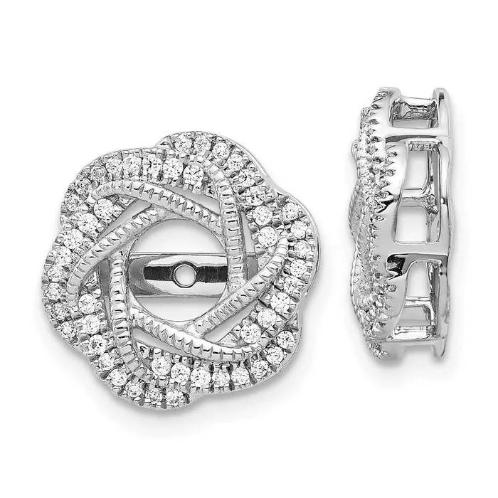 Earrings WB Choice Jewelry 14k White Gold Diamond Jacket EarringsWBCEJM5321033WA Earrings WB Choice Jewelry 14k White Gold Diamond Jacket EarringsWBCEJM5321033WA