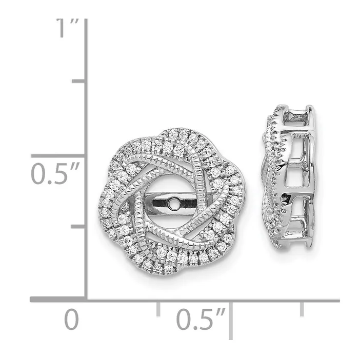 Earrings WB Choice Jewelry 14k White Gold Diamond Jacket EarringsWBCEJM5321033WA Earrings WB Choice Jewelry 14k White Gold Diamond Jacket EarringsWBCEJM5321033WA