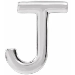 Earrings WB Choice Jewelry 14K White Single Initial J Earring86800155PSTWBC Earrings WB Choice Jewelry 14K White Single Initial J Earring86800155PSTWBC