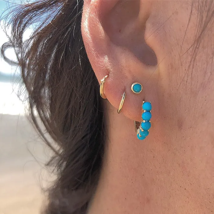 FeatherWeight Huggie Earrings Shylee Rose Jewelry Earrings