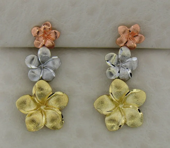 FULLERS PURCHASE FROM PUBLIC Earrings 14TRI PLUMERIA EARRINGS