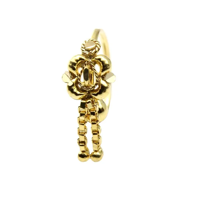Indian Traditional Style 14K Real Gold Nose Hoop Ring for women 22g Karizma Jewels Rings