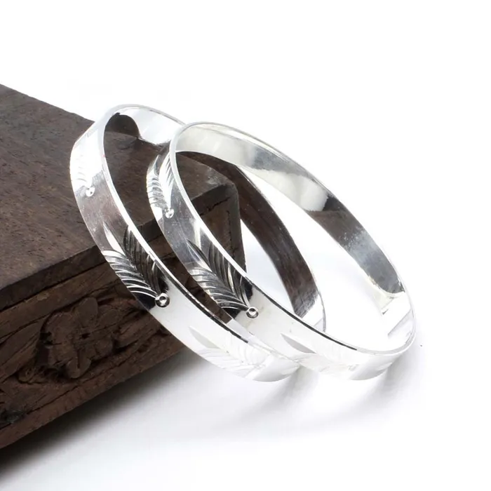 Karizma Jewels Bracelets Cute Indian Women 990 Real Silver Bangles Bracelet KanganPair Karizma Jewels Bracelets Cute Indian Women 990 Real Silver Bangles Bracelet KanganPair