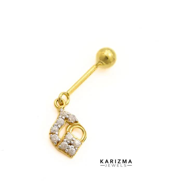 Karizma Jewels Earrings 18k Real Gold Bugadi Drops Danglers CZ Earring for Women and Girls