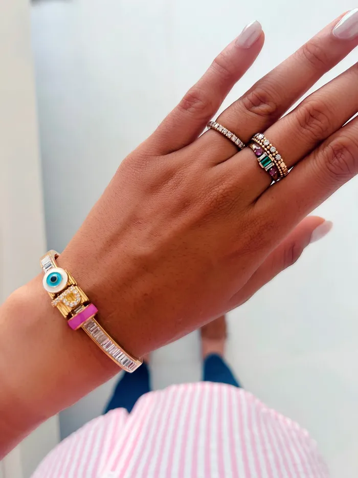 Memories Iniziale Evil Eye Strawberry Bracelet PRERTO ECOMMERCE PRIVATE LIMITED Bracelets