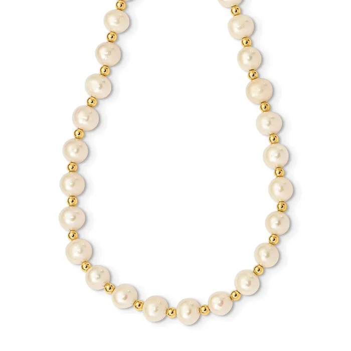 Necklaces 14K 67mm White Near Round FW Cultured Pearl Bead NecklaceWBCXF74018 WB Choice Jewelry Necklaces 14K 67mm White Near Round FW Cultured Pearl Bead NecklaceWBCXF74018 WB Choice Jewelry