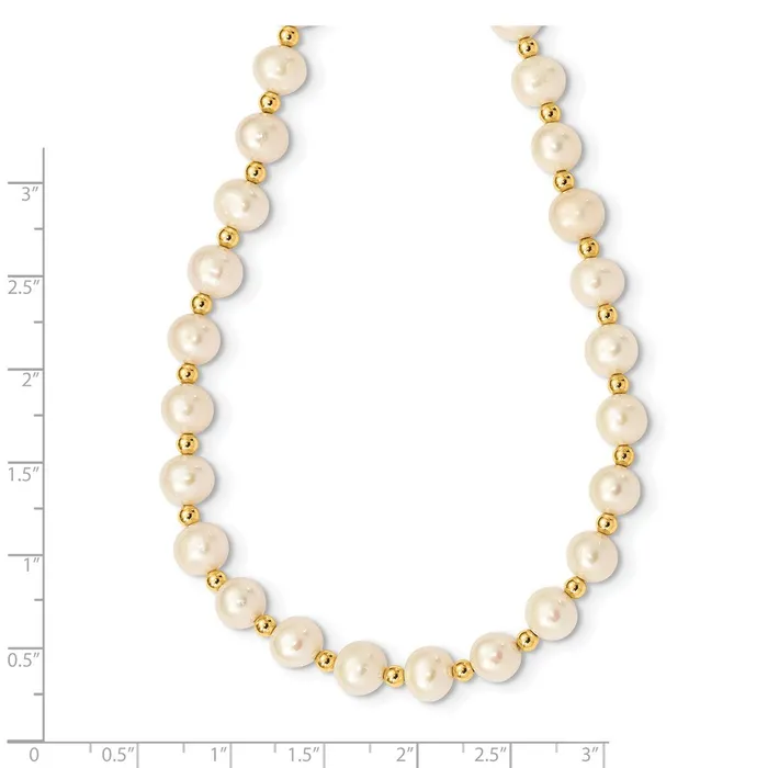 Necklaces 14K 67mm White Near Round FW Cultured Pearl Bead NecklaceWBCXF74018 WB Choice Jewelry Necklaces 14K 67mm White Near Round FW Cultured Pearl Bead NecklaceWBCXF74018 WB Choice Jewelry