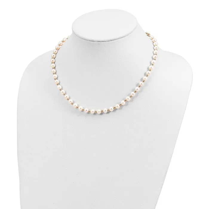 Necklaces 14K 67mm White Near Round FW Cultured Pearl Bead NecklaceWBCXF74018 WB Choice Jewelry Necklaces 14K 67mm White Near Round FW Cultured Pearl Bead NecklaceWBCXF74018 WB Choice Jewelry