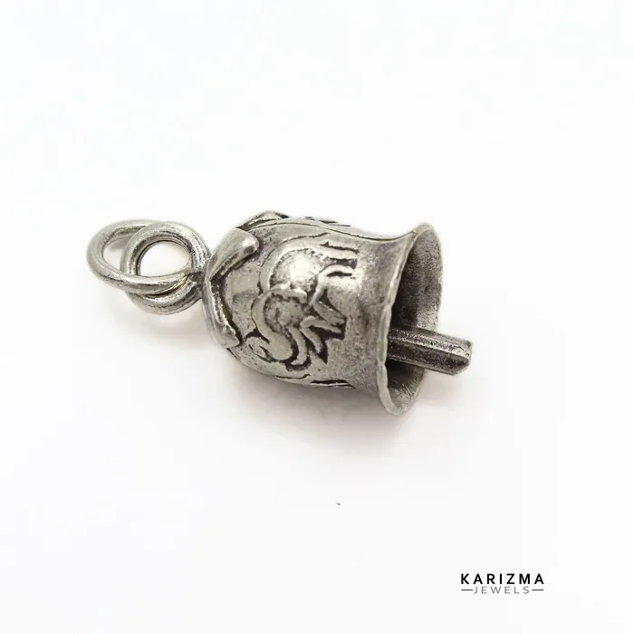 Necklaces Karizma Jewels 925 Sterling Silver Oxidized Jingle Bell Pendant