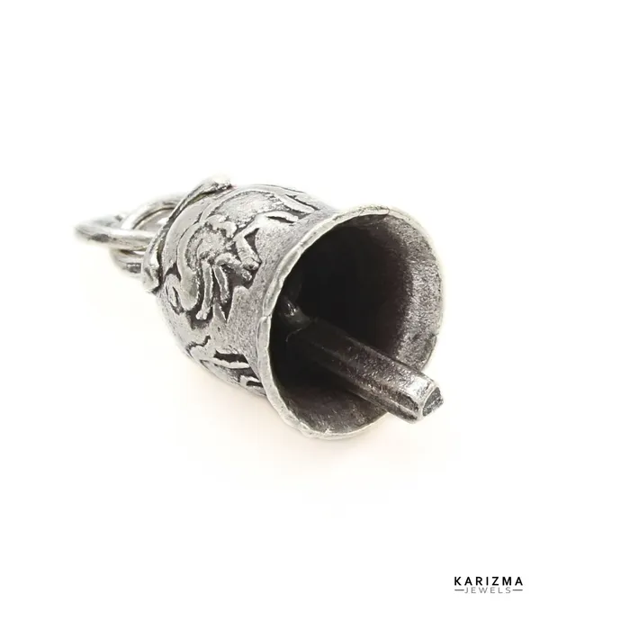 Necklaces Karizma Jewels 925 Sterling Silver Oxidized Jingle Bell Pendant