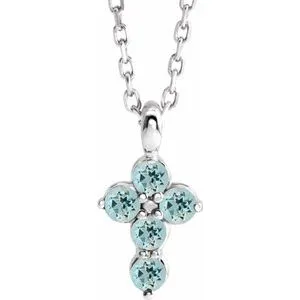 Necklaces Platinum Aquamarine Cross 1618 Necklace R42363608PSTWBC WB Choice Jewelry Necklaces Platinum Aquamarine Cross 1618 Necklace R42363608PSTWBC WB Choice Jewelry