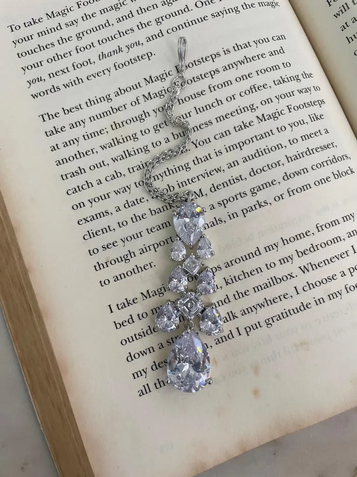 Necklaces PRERTO ECOMMERCE PRIVATE LIMITED Geometric Drops Statement Diamond Necklace Set