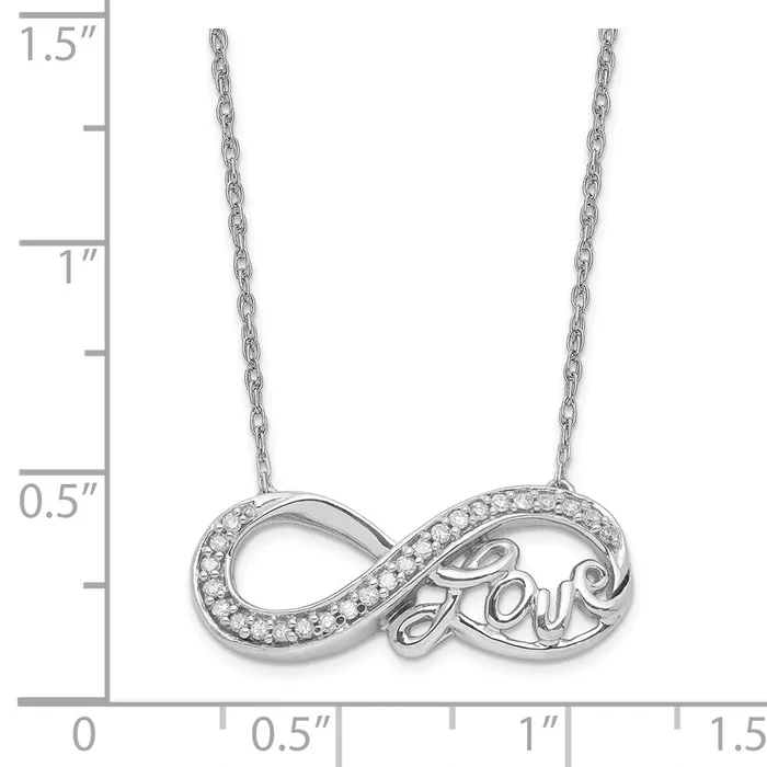 Necklaces Sterling Silver Rhodium Diam Infinity Symbol LOVE NecklaceWBCQG407218 WB Choice Jewelry Necklaces Sterling Silver Rhodium Diam Infinity Symbol LOVE NecklaceWBCQG407218 WB Choice Jewelry