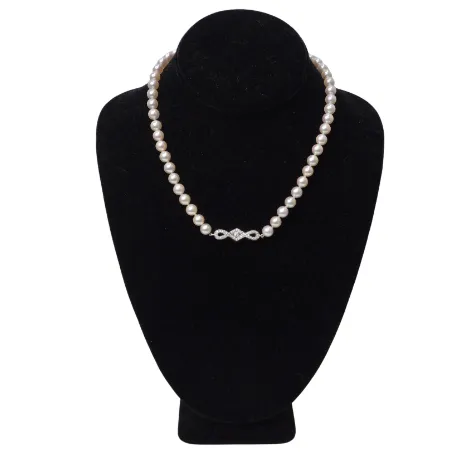 Necklaces Vintage by Misty Freshwater Pearl Diamond Necklace
