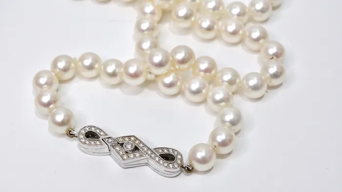 Necklaces Vintage by Misty Freshwater Pearl Diamond Necklace Necklaces Vintage by Misty Freshwater Pearl Diamond Necklace