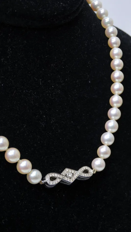 Necklaces Vintage by Misty Freshwater Pearl Diamond Necklace Necklaces Vintage by Misty Freshwater Pearl Diamond Necklace