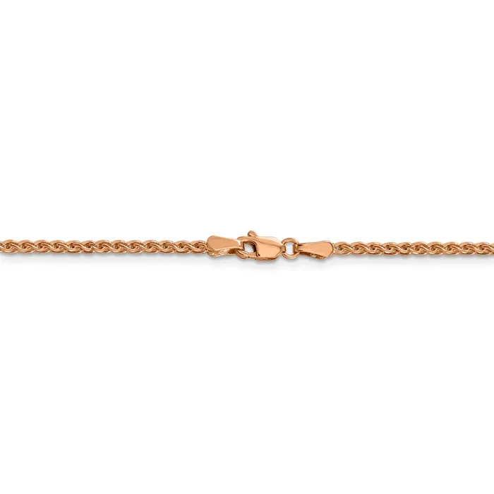 Necklaces WB Choice Jewelry 14k Rose Gold 18mm DC Spiga ChainWBCRSC3724 Necklaces WB Choice Jewelry 14k Rose Gold 18mm DC Spiga ChainWBCRSC3724