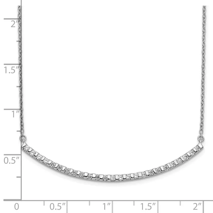 Necklaces WB Choice Jewelry 14k White Gold Diamond Curved Bar 18 inch NecklaceWBCPM3732050WA Necklaces WB Choice Jewelry 14k White Gold Diamond Curved Bar 18 inch NecklaceWBCPM3732050WA